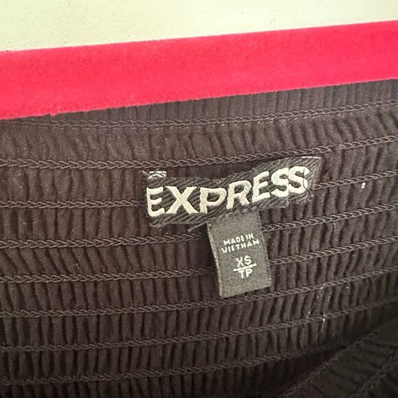Express Women’s Extra Small Black Cinched Top Mini Dress - Picture 3 of 6